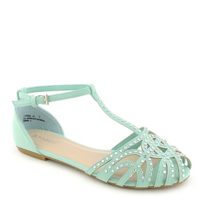 mint flat sandals