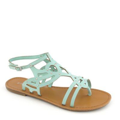 mint green flat sandals