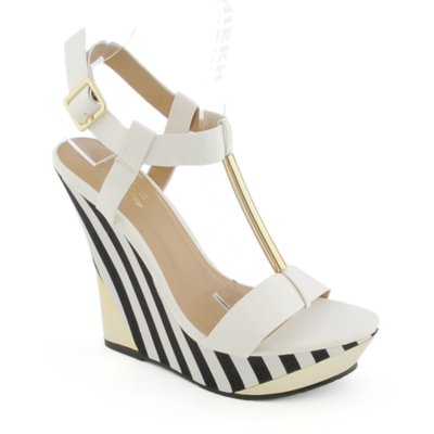 Glaze Verna3 white platform wedge dress shoe