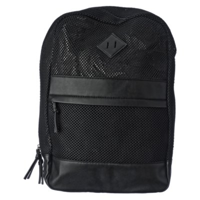Nila Anthony Black Mesh Backpack Shiekh Shoes