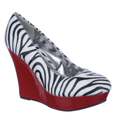 Buy Bamboo Cesar77 platform wedge animal print shoe