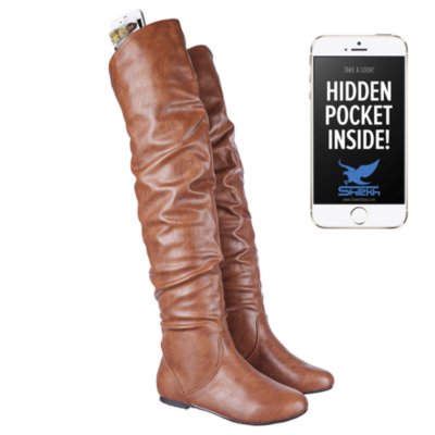tan thigh high boot