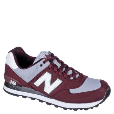 New Balance 574 Men's Grey/Maroon Lifestyle Shoes Shiekh Shoes