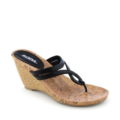 Soda Salsa-H womens thong high heel espadrille sandal