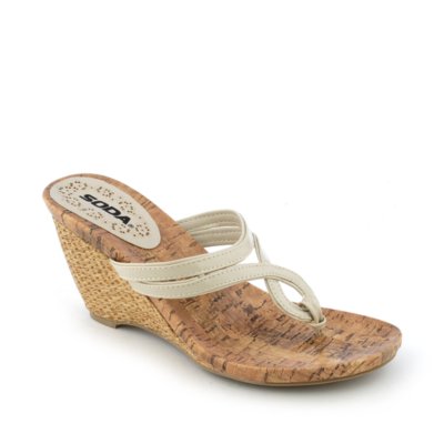 Soda Salsa-H womens thong high heel espadrille sandal