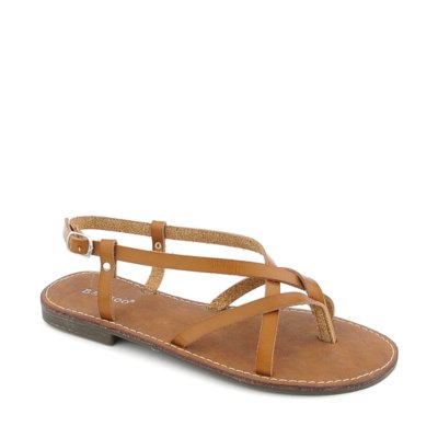 Bamboo Cable-03 womens flat thong strappy sandal