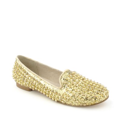 steve madden gold spiked flats