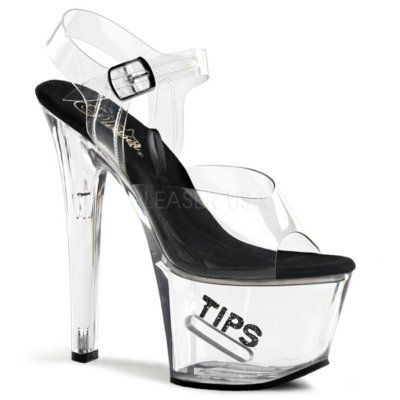 Pleaser Tip Jar-708-5 womens platform high heel dress shoe