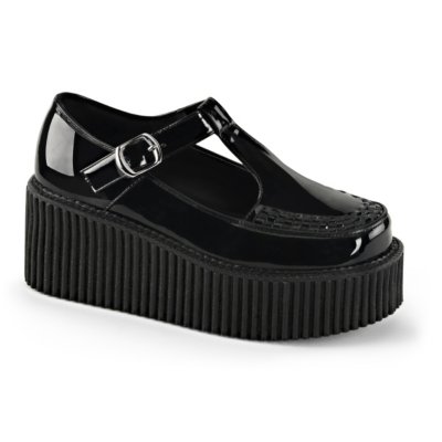 Pleaser Creeper214 Women's Black Platform Dress Shoe Shiekh Shoes