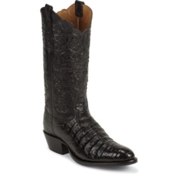 Tony Lama Black Belly Antique Caiman - 1001