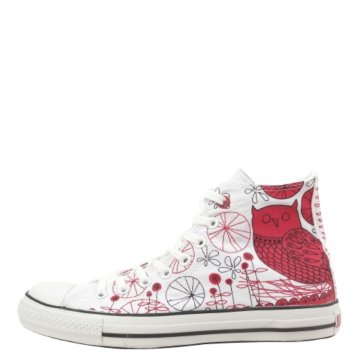 Converse (PRODUCT) Red Chuck Taylor All Star Hi Stitched Red Owl - 106125