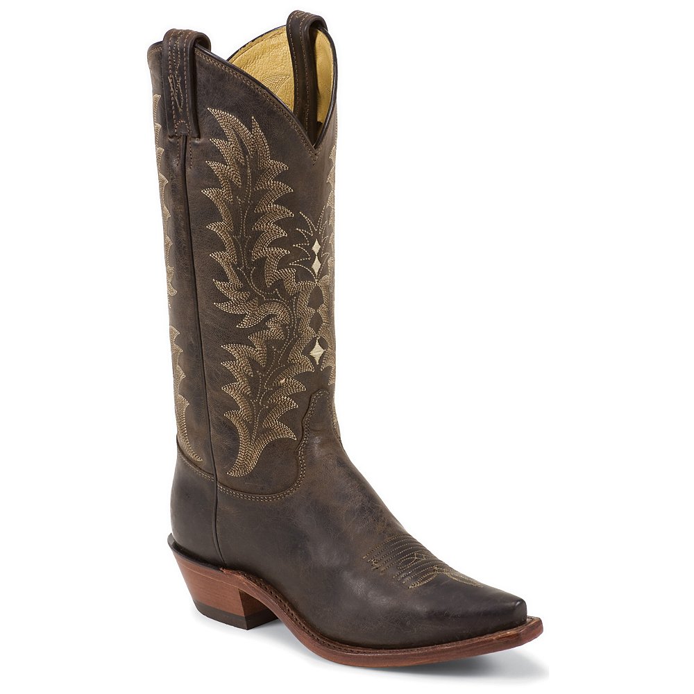 Tony Lama Womenâs Chocolate Saigets Worn Goat Western Boots | Dazzlepulse