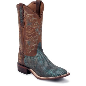 Tony Lama Turquoise Tri-Tone Lizard - 1807-L