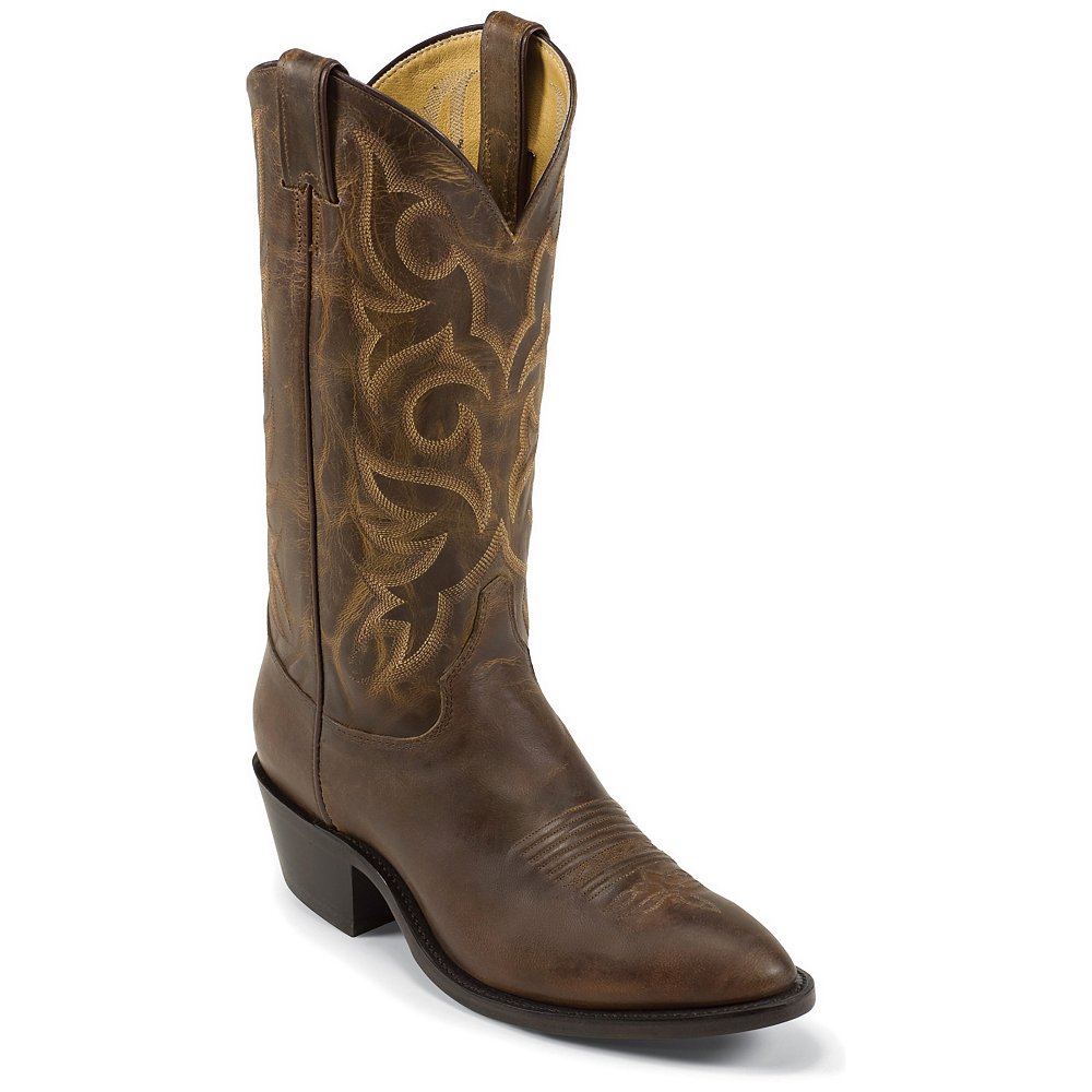 Justin Men’s Western Tan Distressed Vintage Goat Boots Dazzlepulse