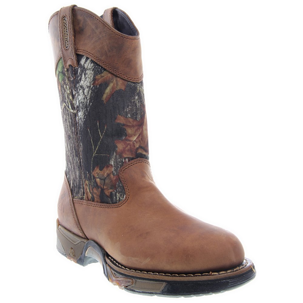 Rocky Brands Mens Aztec Waterproof Camo Pull-On Boots Shoes