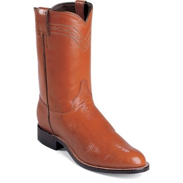 Justin Boots Exotics Cognac Smooth Ostrich - 3021