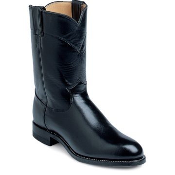 Justin Boots Ropers Black Kipskin - 3133