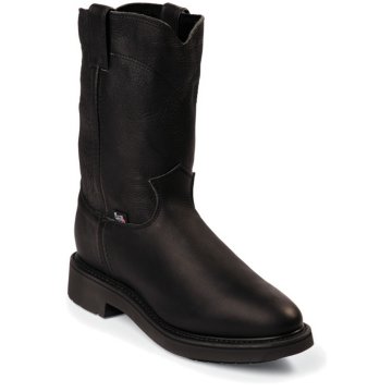 Justin Original Work Black Pitstop Non-Safety Toe - 4763