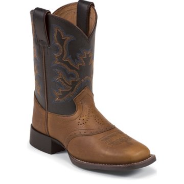 Justin Boots Western Mahogany Worn Saddle - 7010Y