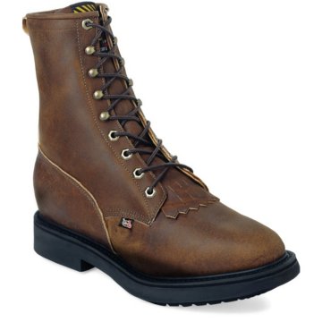 Justin Original Work Aged Bark 8" Safety Toe - 764
