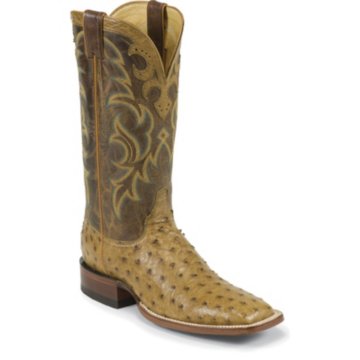 Justin Boots Exotics Antique Tan Vintage Full Quill Ostrich - 8512