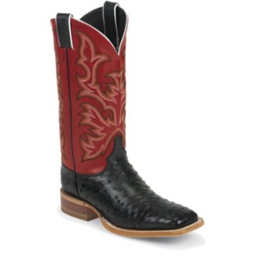 Justin Boots Justin AQHA Black Full Quill Ostrich - 8575