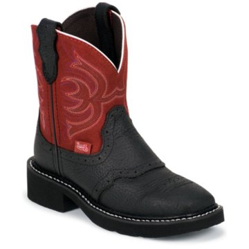 Justin Gypsy® Black Deercow W/Perfed Saddle Vamp