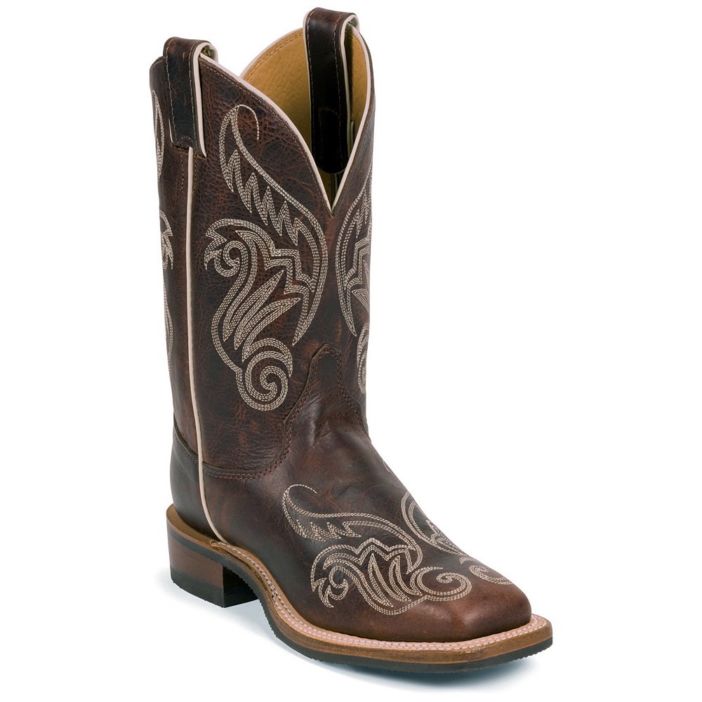 justin bent rail women's damiana square toe western boots