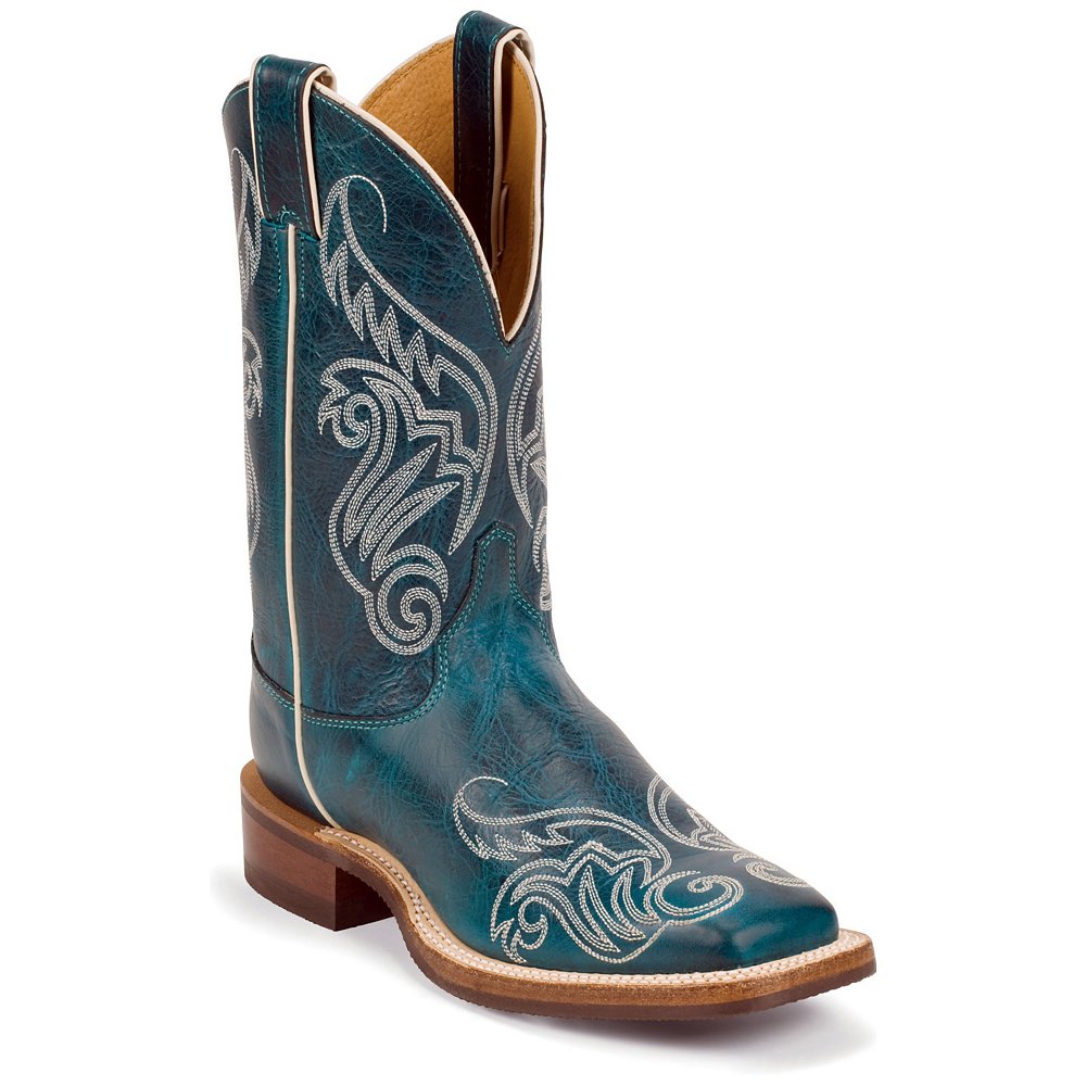 justin bent rail women's damiana square toe western boots