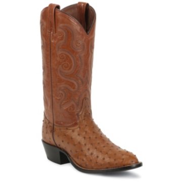 Tony Lama Peanut Brittle Ostrich Exotic Western