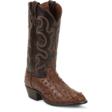 Tony Lama Coffee Ostrich Exotic Western - CT878