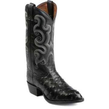Tony Lama Black Ostrich - CZ882