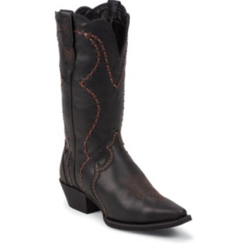 Justin Boots Stampede Black Milled Crunch Cow - L2701