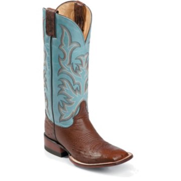 Justin Boots Exotics Antique Brown Smooth Ostrich - L5527