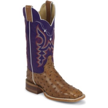 Justin Boots Justin AQHA Cognac Full Quill Waxy Ostrich - L8507