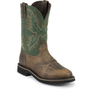 Justin Original Work Rugged Tan Steel Toe 11" - WK4671
