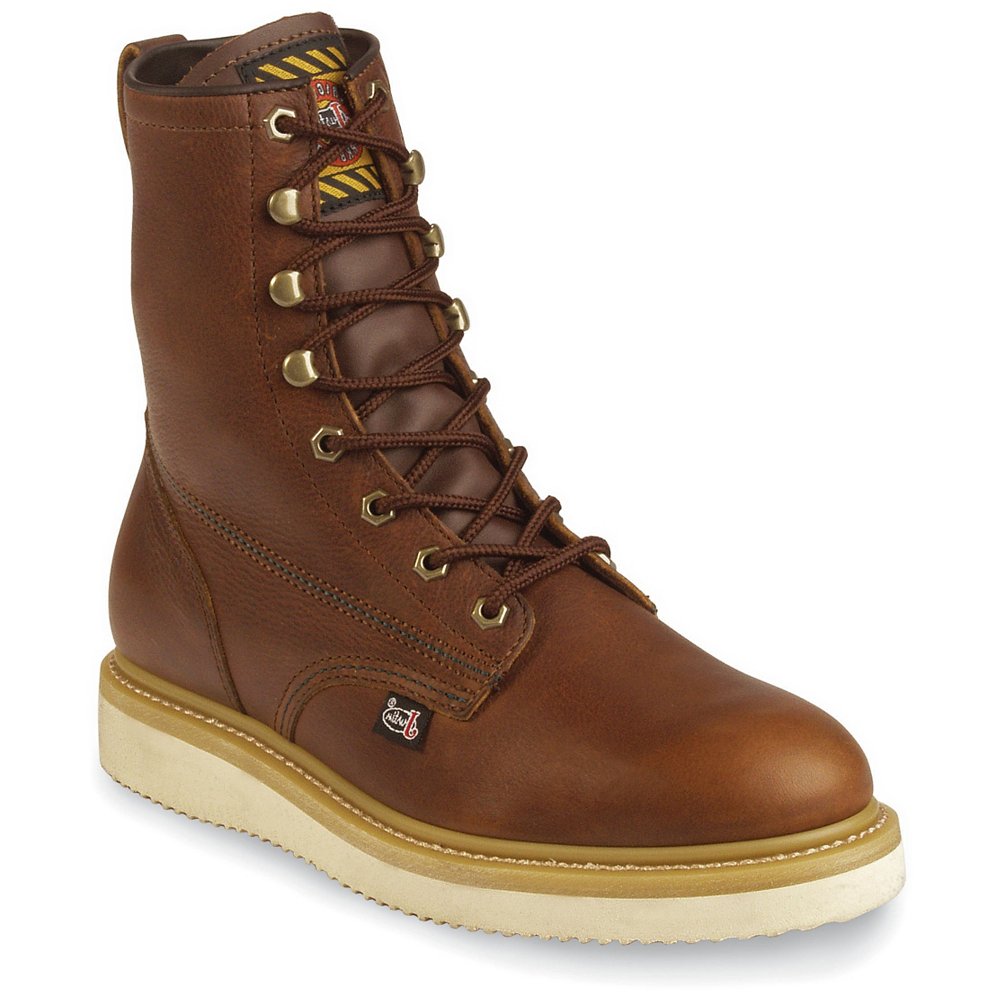 Justin Men's Tan Premium 8'' Work Boots