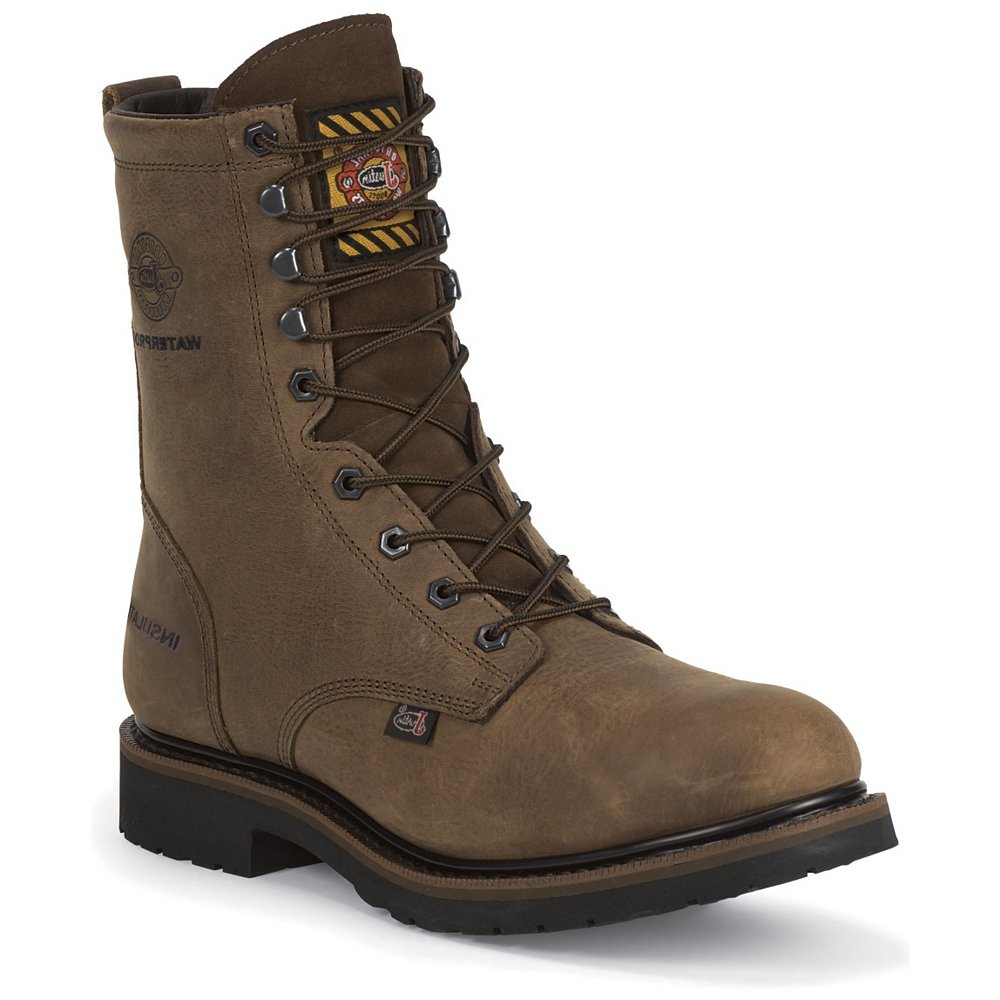 justin steel toe waterproof work boots