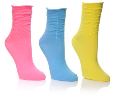 UNR8ED ACCESSORIES &nbsp;Womens 3pr Scrunch Ankle