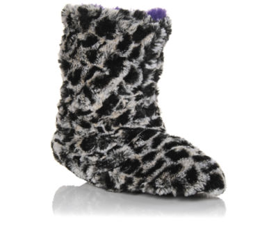 Womens Fluffy Colorblock Boot