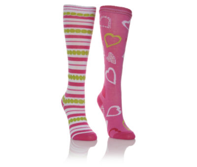 KEDS &nbsp;Girls 2pr Knee Hi Medium