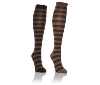 APARA SOCKS &nbsp;Womens 2pr Sparkle Stripe Knee Hi