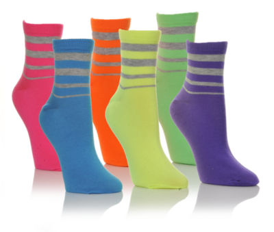 UNR8ED ACCESSORIES &nbsp;Womens 6pr Ankle Sock