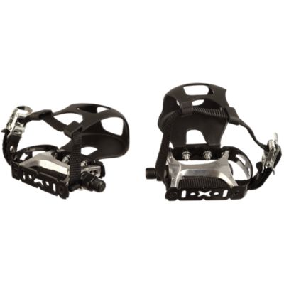 Bike Pedals | Set with Toe Cages and Straps | 9/16" | Schwinn