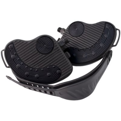 "Deluxe" Bike Pedal Set with Straps | 9/16" | Black