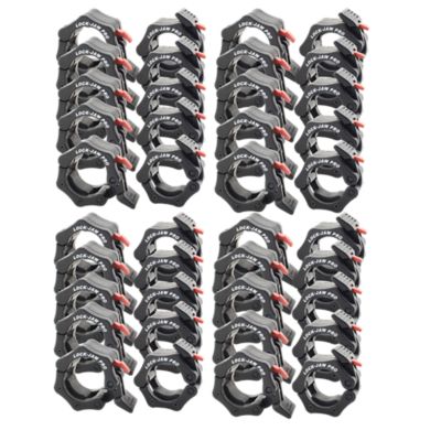 Lock-Jaw Pro Olympic Bar Collar Set | 20 Pair | Fits 2" | Black