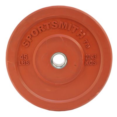 Olympic Rubber Bumper Plate | Sportsmith&trade; | 45 Lb | Red