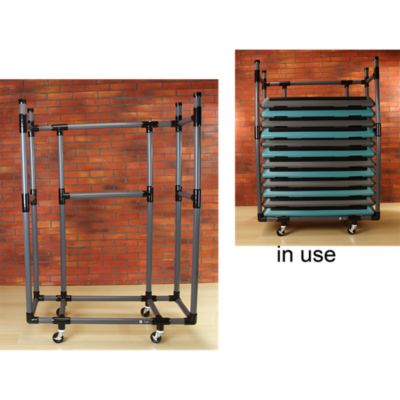 Storage Cart for Aerobic Step Platforms | Gray