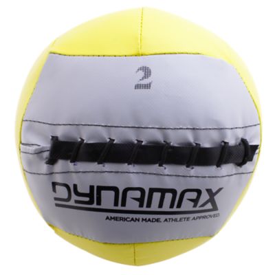 DynaMax Soft Mini Medicine Ball, 2Lb, Yellow w/Gray Label