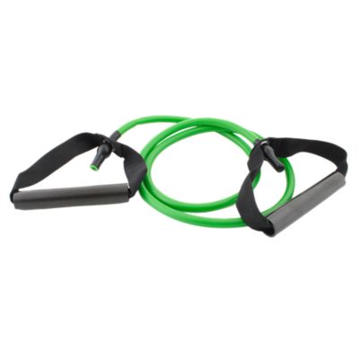 Resistance Tube with Plastic Grips, Light Resistance, 7-8.5 Lbs, Green